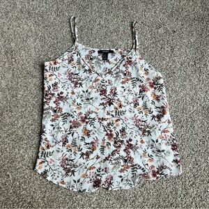 Forever 21 Floral Multi Color Spaghetti Strap Casual Top, Size‎ Medium